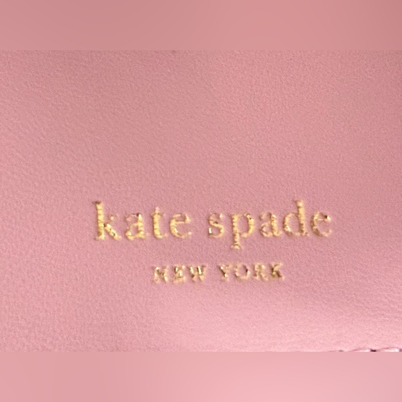 Kate Spade Burgess Court Small Slim Bifold Wallet Glitter Lilac Pink Purple - Picture 9 of 15
